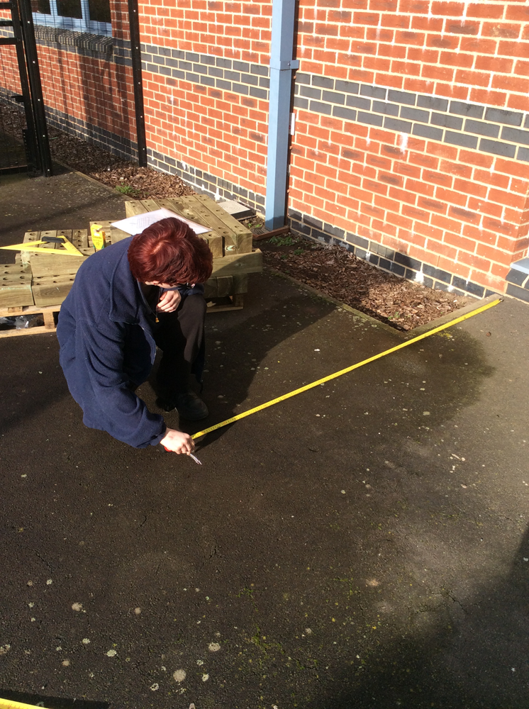 Pupil measuring ground area